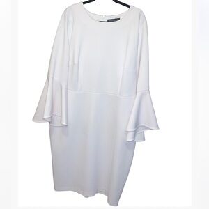 White fitted stretchy Bodycon dress size 22